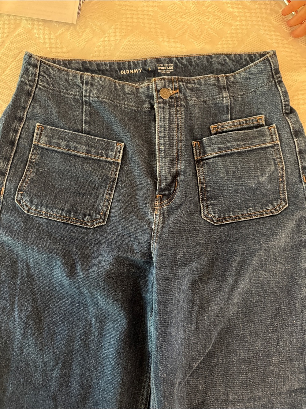 Old navy extra high rise wide leg denim 6